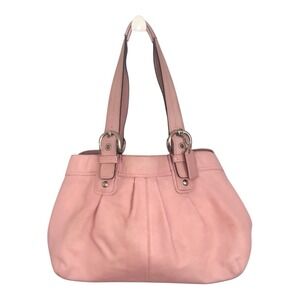 Coach Large Vintage Pink Y2K Soho Pleated Leather Shoulder Bag
